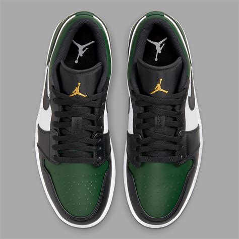 jordan one low green toe.